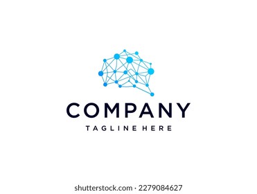 Brain idea design, badges, symbol, concept and logo
