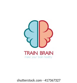 Brain idea design, badges, symbol, concept and logo