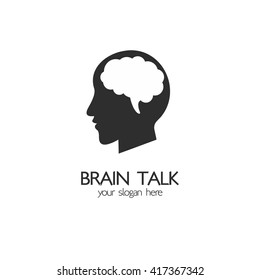 Brain idea design, badges, symbol, concept and logo