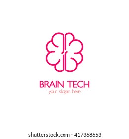 Brain idea design, badges, symbol, concept and logo