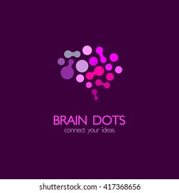 Brain idea design, badges, symbol, concept and logo