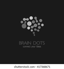 Brain idea design, badges, symbol, concept and logo