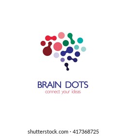Brain idea design, badges, symbol, concept and logo