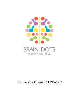 Brain idea design, badges, symbol, concept and logo