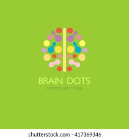 Brain idea design, badges, symbol, concept and logo