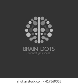 Brain idea design, badges, symbol, concept and logo