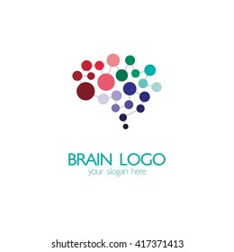 Brain idea design, badges, symbol, concept and logo