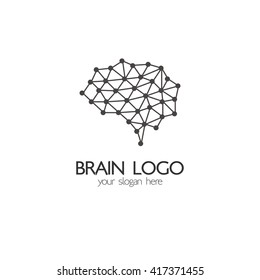 Brain idea design, badges, symbol, concept and logo