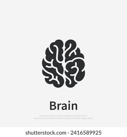 Brain idea flat icon. Creative idea concept. Brainstorm isolated on background. Logo, sign template. Vector illustration eps 10.