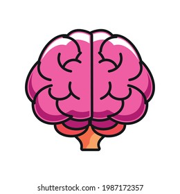 brain idea genius icon isolated