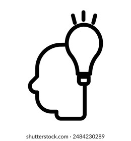 Brain idea icon design in filled and outlined style
