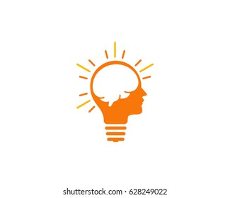 Brain Idea Icon Logo Design Element