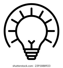 Brain idea icon outline vector. Critical think. Mind skill