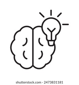 Brain Idea Icon Perfect for Creativity and Innovation Themes