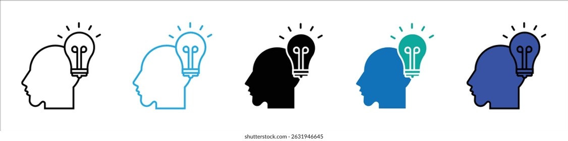 brain idea icon sign vector