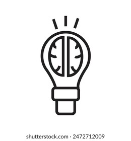 Icono de Idea Cerebral, Adecuado para Temas de Innovación y Creatividad