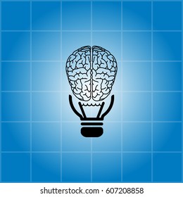 Brain idea icon. vector illustration