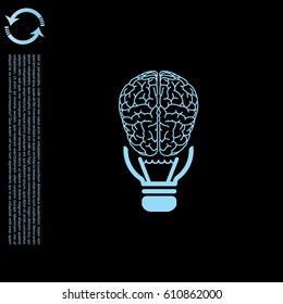 Brain idea icon. vector illustration