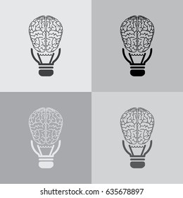 Brain idea icon. vector illustration