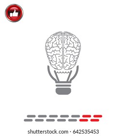 Brain idea icon. vector illustration