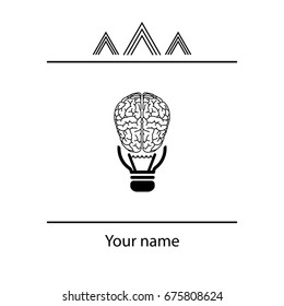 Brain idea icon. vector illustration