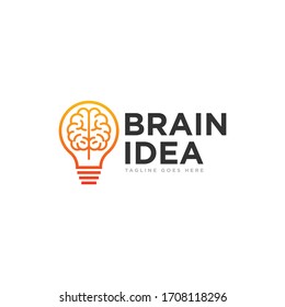 Brain Idea Logo Design Vector