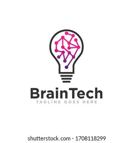 Brain Idea Logo Design Vector