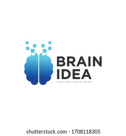 Brain Idea Logo Design Vector