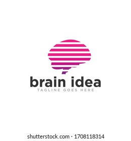 Brain Idea Logo Design Vector