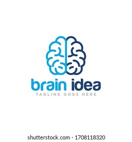 Brain Idea Logo Design Vector