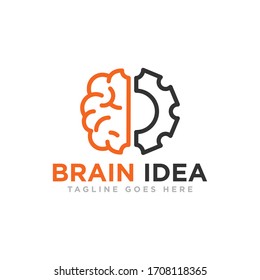 Brain Idea Logo Design Vector
