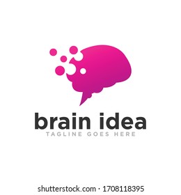 Brain Idea Logo Design Vector