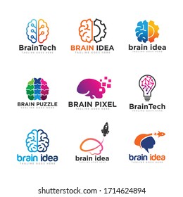 Brain Idea Logo Design Vector