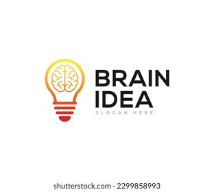 Brain Idea Logo Design Vector Template