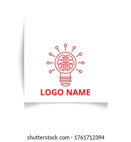 Brain idea logo icon design vector