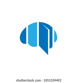 Brain Idea Logo Icon Template Design. Vector Illustration