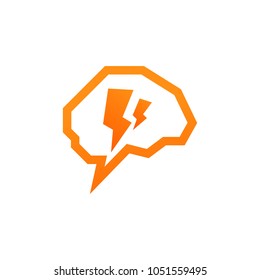 Brain Idea Logo Icon Template Design. Vector Illustration
