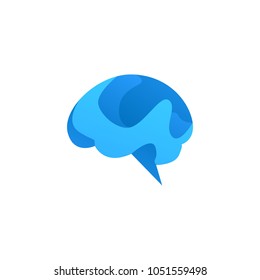 Brain Idea Logo Icon Template Design. Vector Illustration