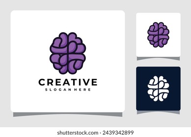 Brain idea logo symbol icon vector image