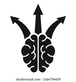 Brain idea opportunity icon. Simple illustration of brain idea opportunity vector icon for web design isolated on white background
