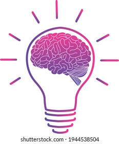 Brain and idea stock vector illustration 