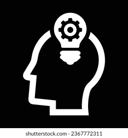 Brain idea symbol icon vector image. Illustration of the creative intelligence think design image.