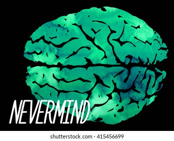 Brain illustration and concept background. Creative brain concept background design for poster, flyer, cover brochure. 