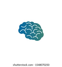 Brain illustration logo design vector template