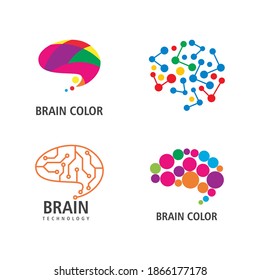 Brain  illustration logo vector template 