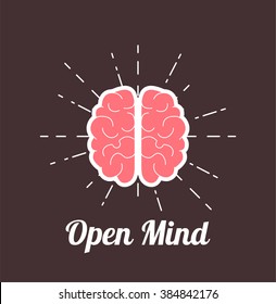 Brain Illustration. Open mind