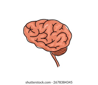 ilustração cerebral design simples vetor.eps