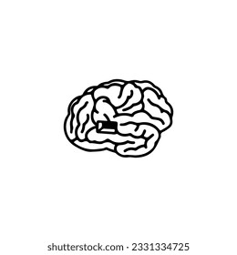 brain illustration vector with concept