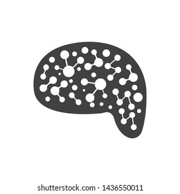 Brain illustration vector icon Logo of idea,think design template 