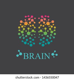 Brain illustration vector icon Logo of idea,think design template